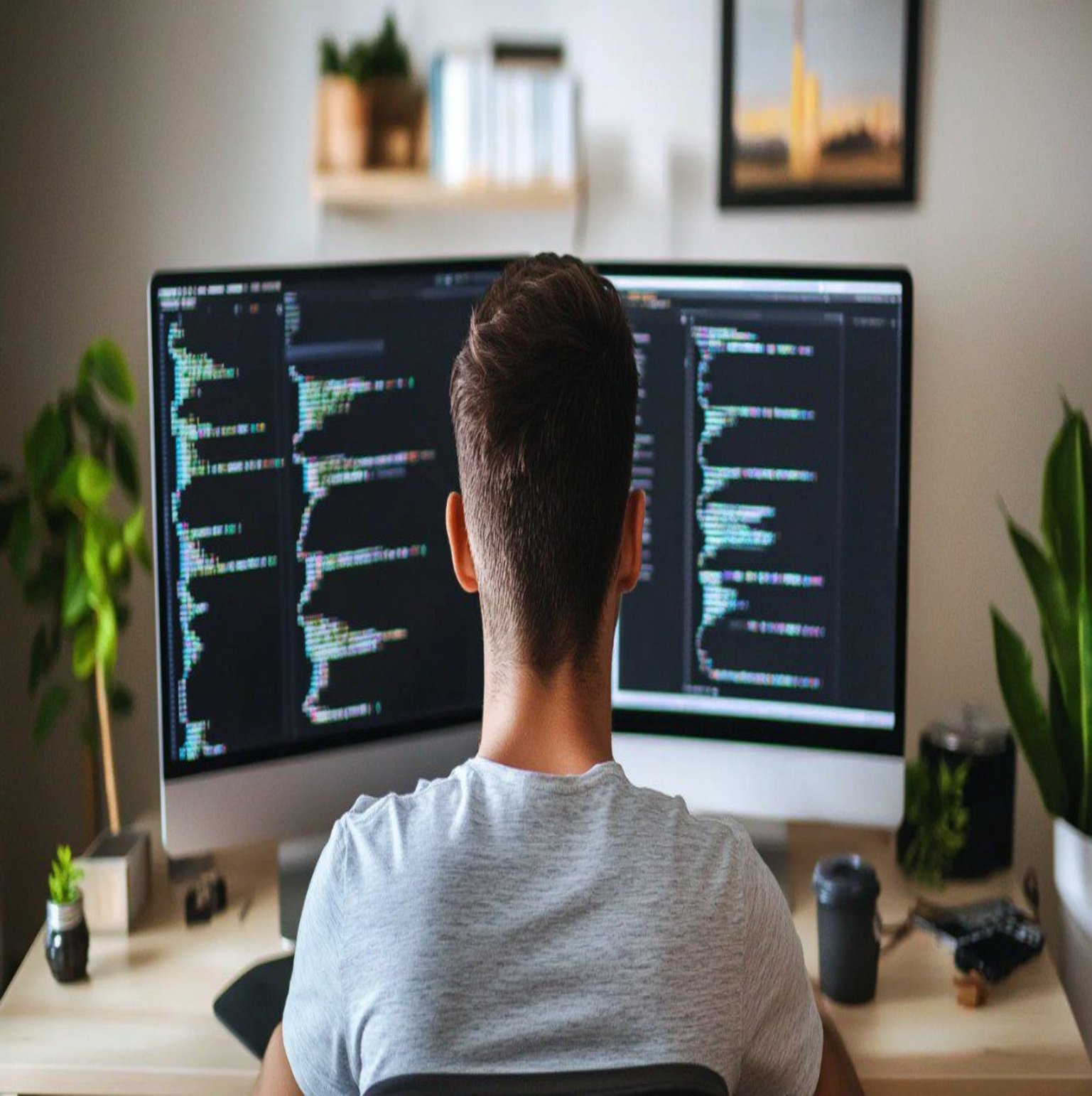 Home developer coding desk